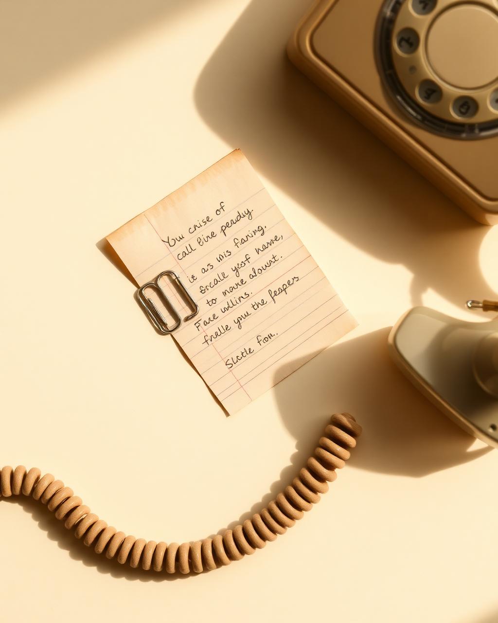 Example call receipt for staff review